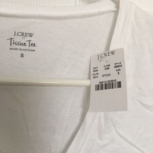 NWT J. Crew Factory white long sleeve tissue tee